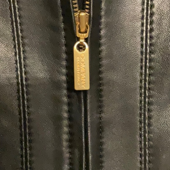 Company Ellen Tracy women Leather jacket, size M color black - Picture 3 of 9